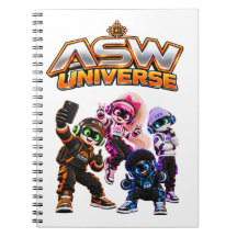 Cahier à reliure spirale ASW Universe avec robots 