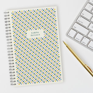 Cahier à reliure spirale avec cadre damier - sarce