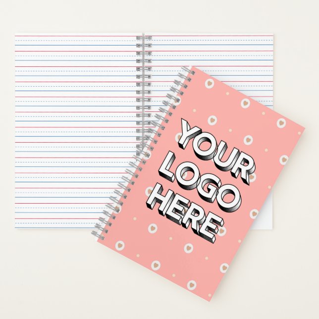 Cahier à reliure spirale avec logo personnalisé (À l'intérieur)
