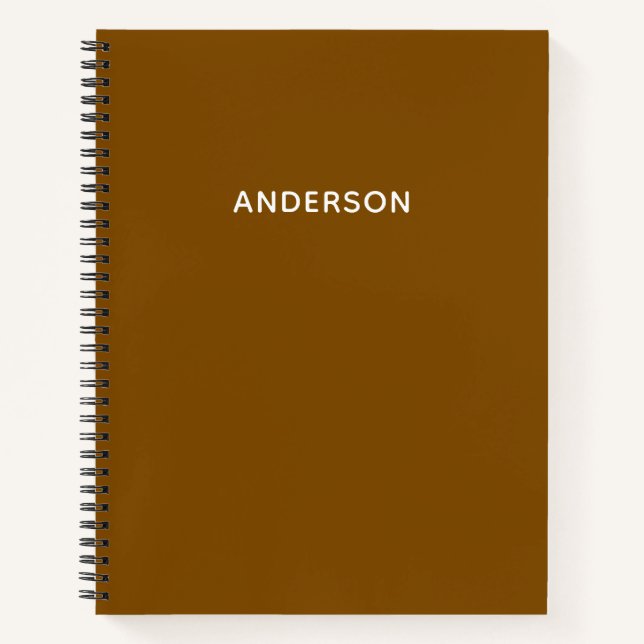Cahier à reliure spirale avec nom personnalisé (Devant)
