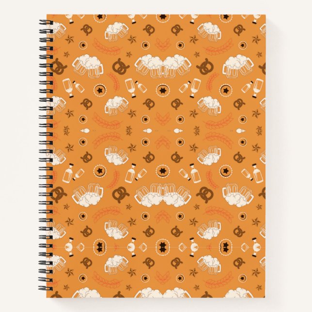 Cahier à reliure spirale avec une couverture orang (Devant)