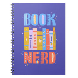Cahier à reliure spirale Book Nerd avec des livres
