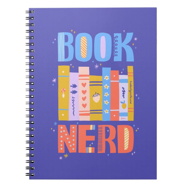 Cahier à reliure spirale Book Nerd avec des livres (Devant)
