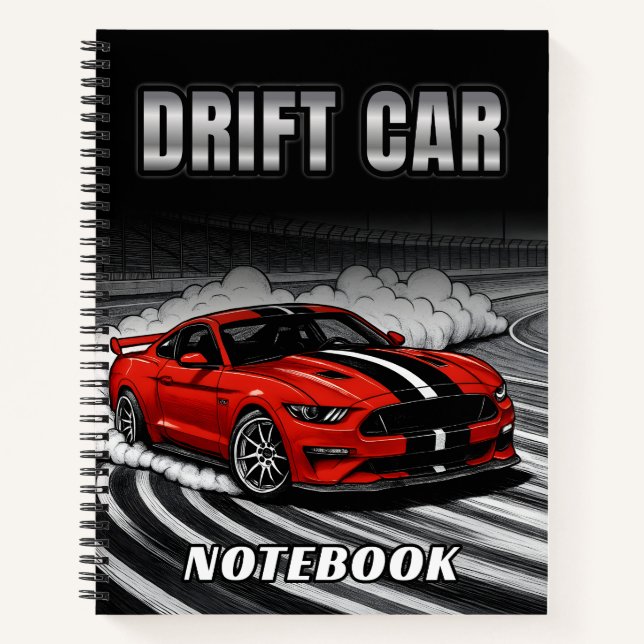 Cahier à reliure spirale cartonné Muscle Rouge de  (Devant)