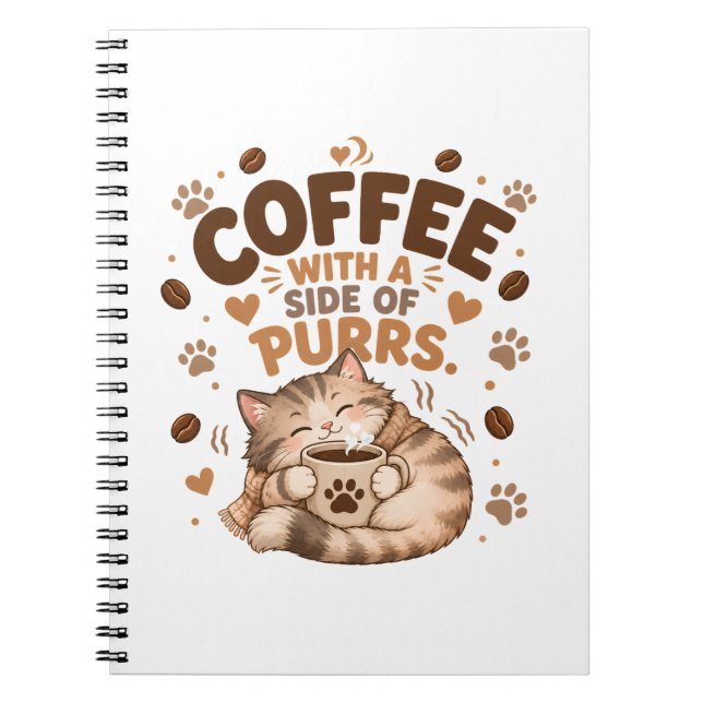 Cahier à reliure spirale Chat Tigre Endormi Amateu (Devant)