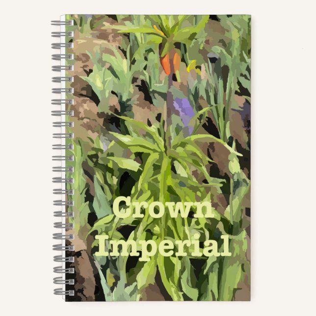 Cahier à reliure spirale Couronne florale Vert imp (Recto)
