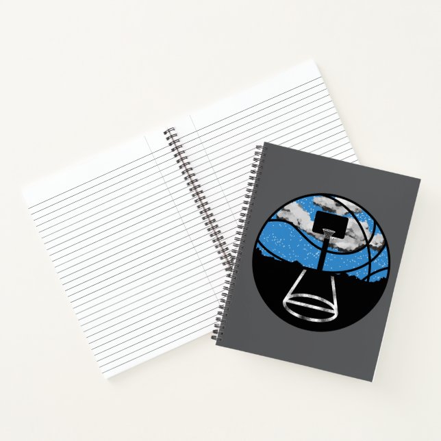 Cahier à reliure spirale couverture rigide Basketb (Intérieur)