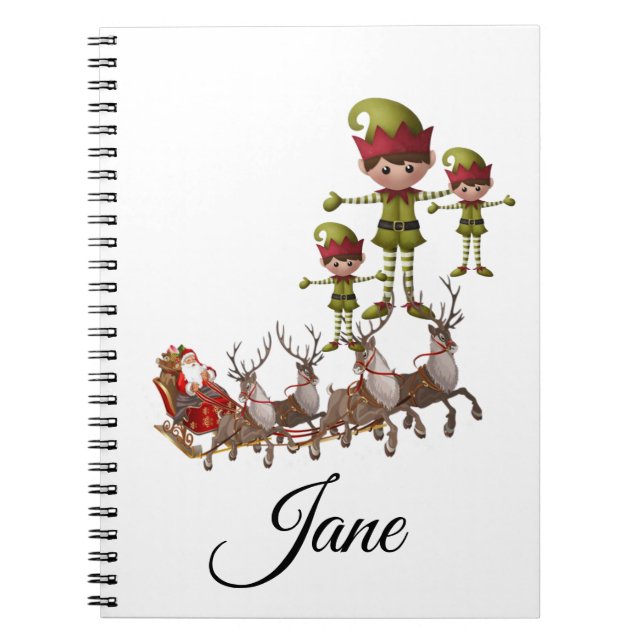 Cahier à reliure spirale de Noël (Devant)