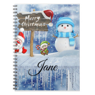 Cahier à reliure spirale de Noël