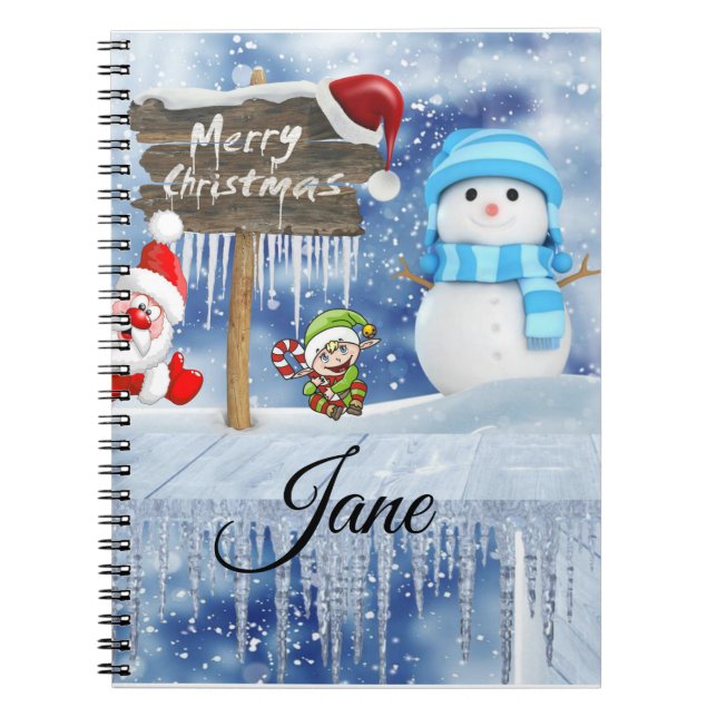 Cahier à reliure spirale de Noël (Devant)