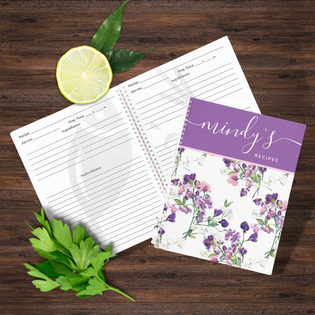 Cahier à reliure spirale de recette personnalisé (Créateur téléchargé)