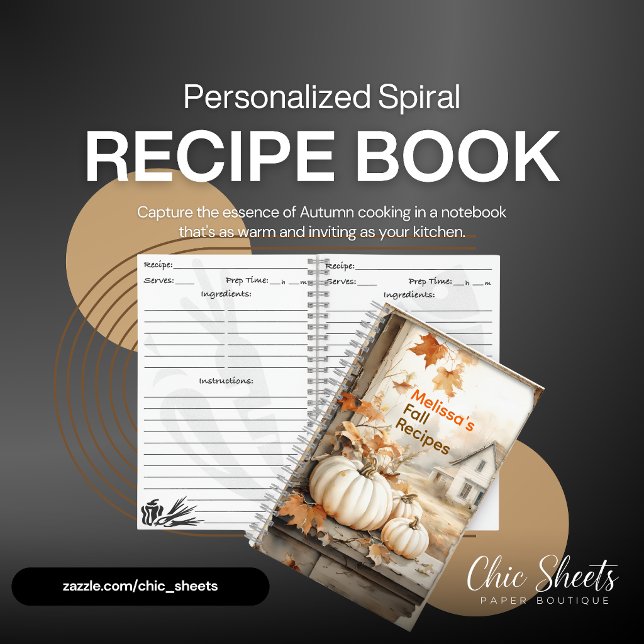 Cahier à reliure spirale de recettes personnalisée (Créateur téléchargé)