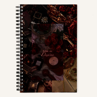 Cahier à reliure spirale de style gothique sombre