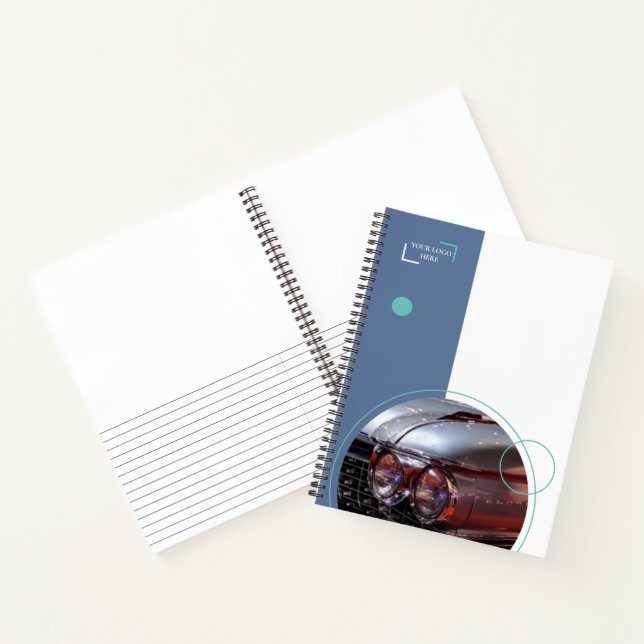 Cahier à reliure spirale de voiture classique (Intérieur)