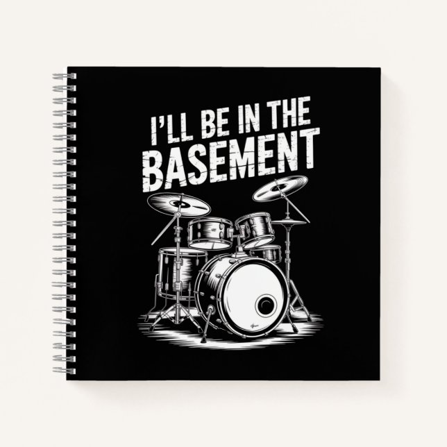 Cahier à reliure spirale Drummer In The Basement (Devant)