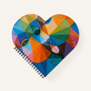 Cahier à reliure spirale en forme de cœur