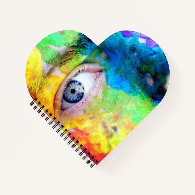 Cahier à reliure spirale en forme de cœur (Devant)