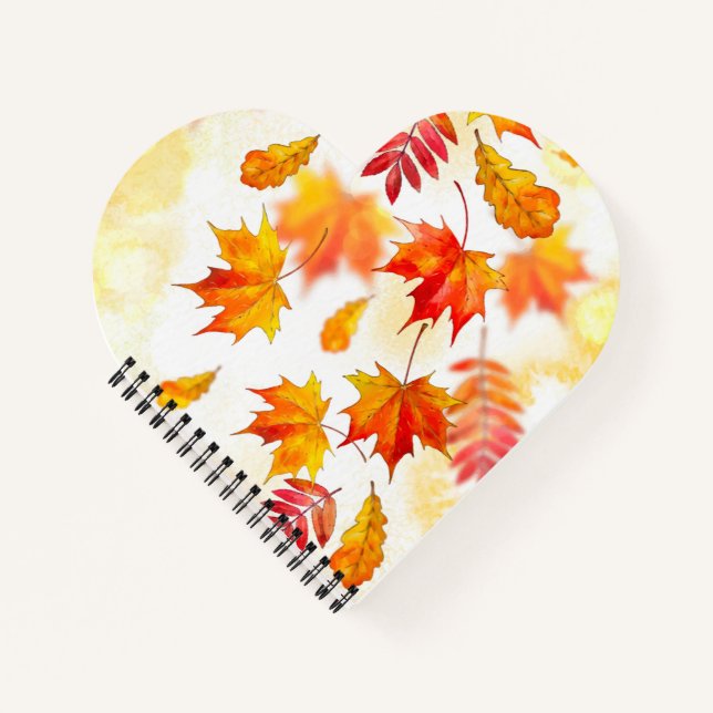Cahier à reliure spirale en forme de cœur (Devant)
