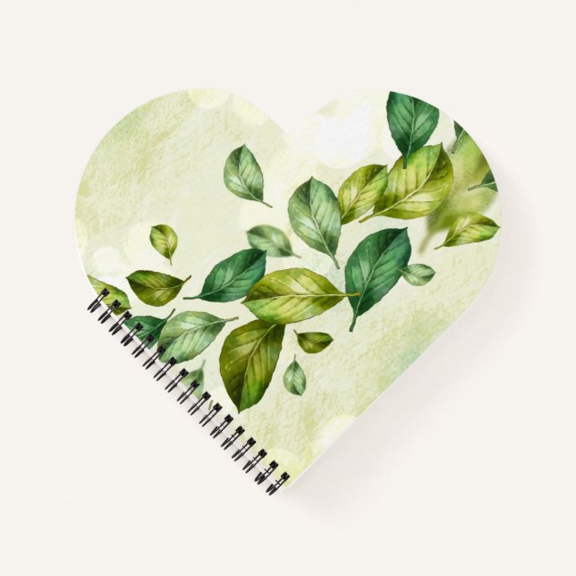 Cahier à reliure spirale en forme de cœur (Devant)