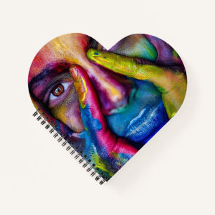 Cahier à reliure spirale en forme de cœur