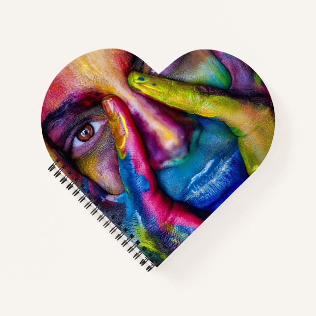 Cahier à reliure spirale en forme de cœur (Devant)