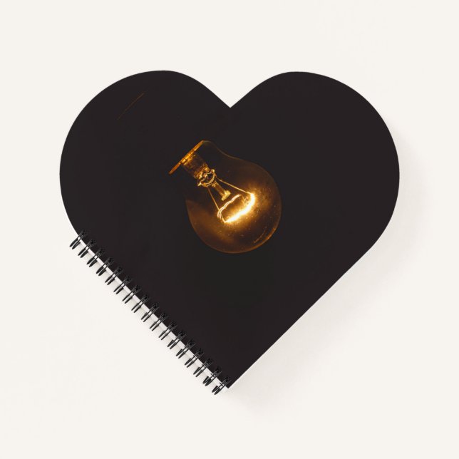 Cahier à reliure spirale en forme de cœur (Devant)