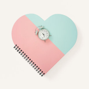 Cahier à reliure spirale en forme de cœur