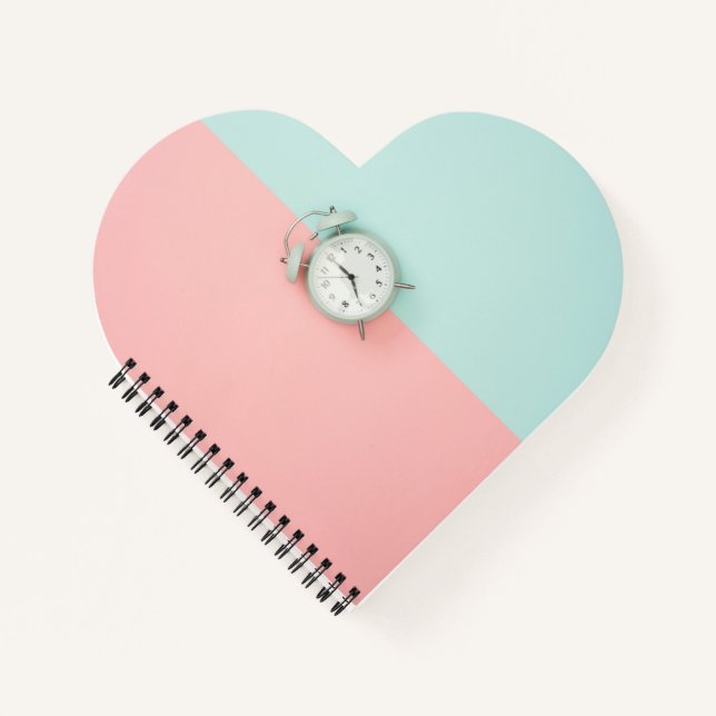 Cahier à reliure spirale en forme de cœur (Devant)