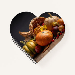 Cahier à reliure spirale en forme de cœur