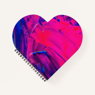 Cahier à reliure spirale en forme de cœur