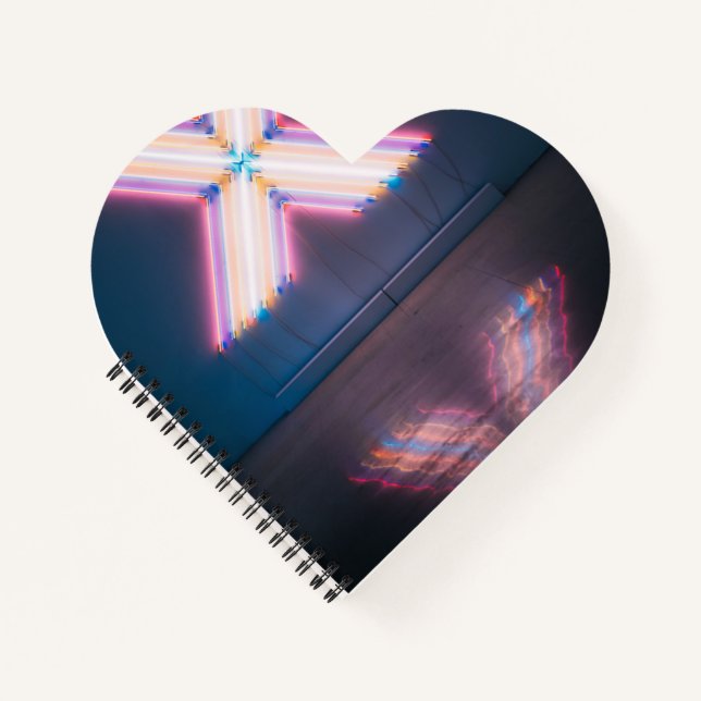 Cahier à reliure spirale en forme de cœur (Devant)