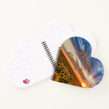 Cahier à reliure spirale en forme de cœur Beauty B