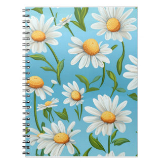 Cahier à reliure spirale Fleur de Bleu Ciel