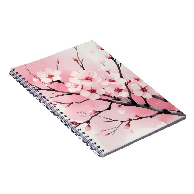 Cahier à reliure spirale Fleur de cerisier Sakura  (Côté Droit)