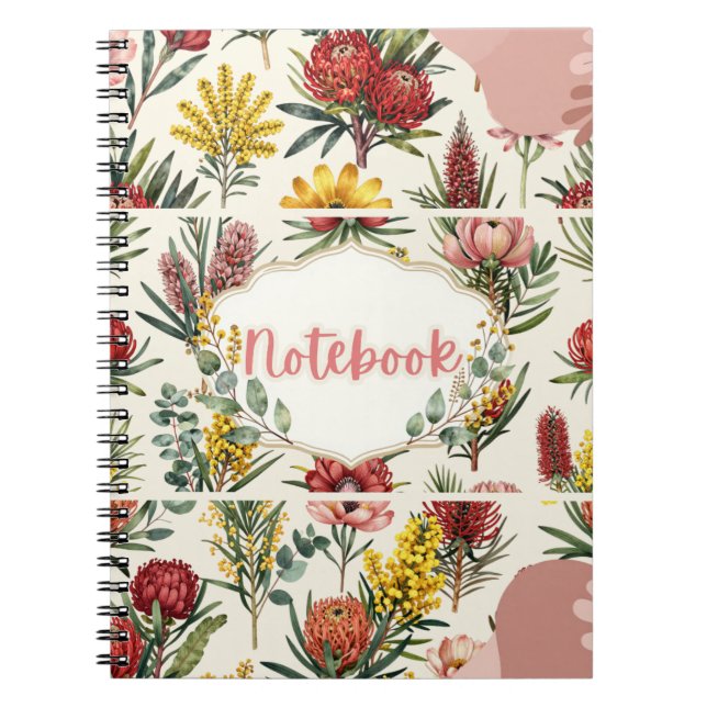 Cahier à reliure spirale Fleurs indigènes australi (Devant)