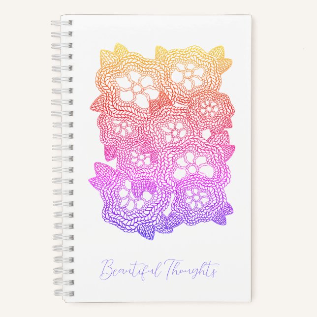 Cahier à reliure spirale FLORAL KNIT 5.5x8.5 + Tex (Recto)