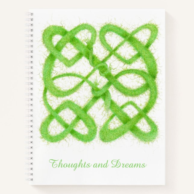 Cahier à reliure spirale GREEN CELTIC KNOT 21,59x2 (Devant)