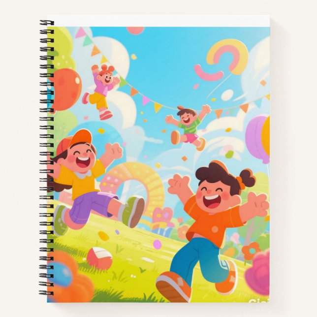 ✨ Cahier à reliure spirale Happy Day | Conception  (Devant)