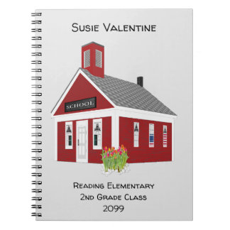 Cahier à reliure spirale joli d'école à une salle