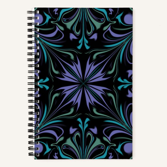 Cahier à reliure spirale Kaleidoscope sarcelle vio (Recto)