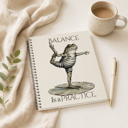 Cahier à reliure spirale « L'équilibre est une pra