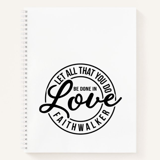 Cahier à reliure spirale Ligne d'amour (Devant)