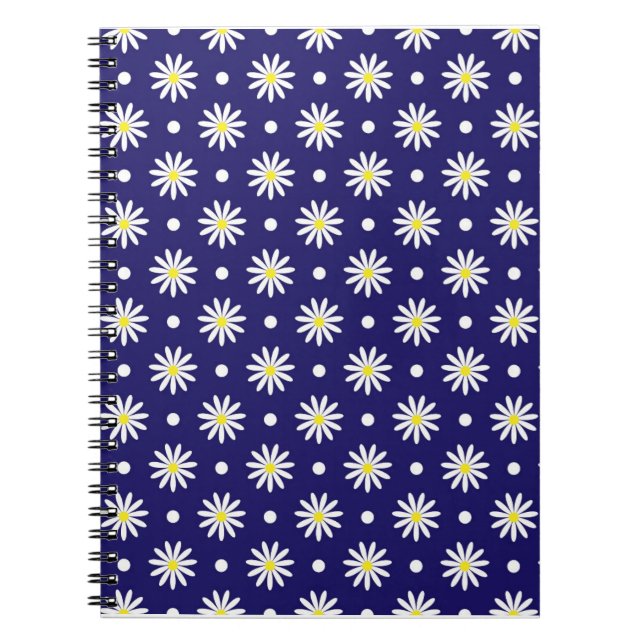 Cahier à reliure spirale Midnight Daisy (Devant)