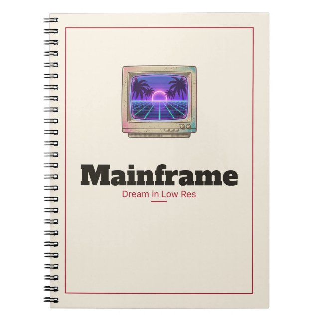 Cahier à reliure spirale Moniteur CRT rétro Mainfr (Devant)