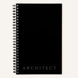 Cahier à reliure spirale noir 5.5x8.5 pour archite