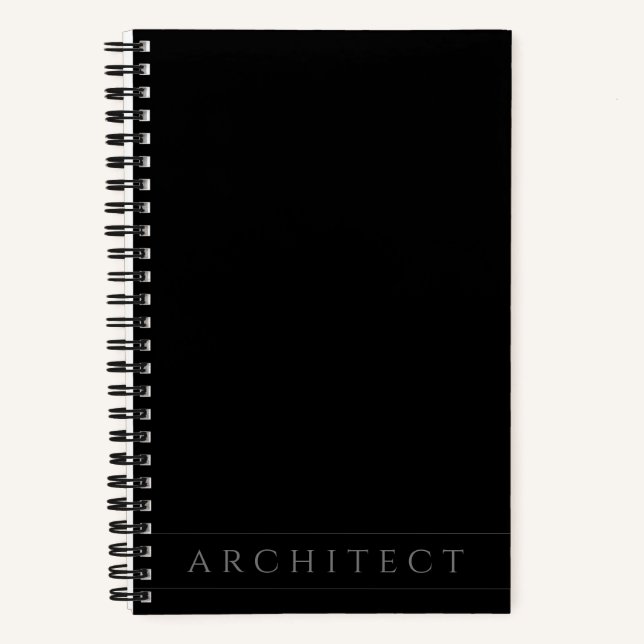 Cahier à reliure spirale noir 5.5x8.5 pour archite (Recto)