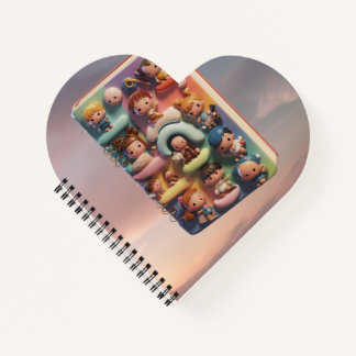 Cahier à reliure spirale\Personnages enfants Kawai