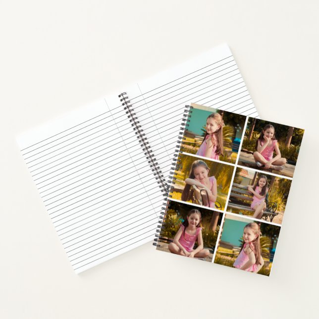 Cahier à reliure spirale personnalisé avec collage (Intérieur)
