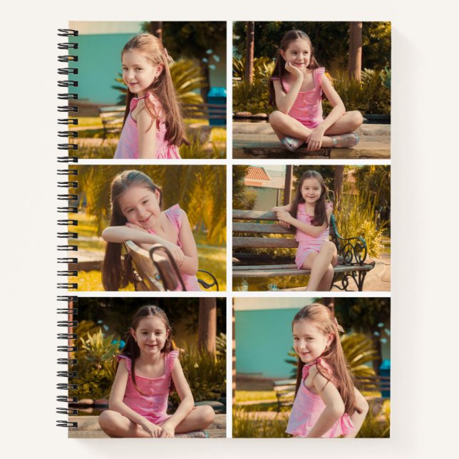 Cahier à reliure spirale personnalisé avec collage (Devant)