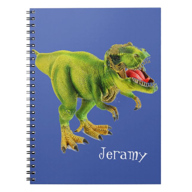 Cahier à reliure spirale personnalisé avec dinosau (Devant)